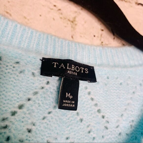 Talbots Petite Light Blue Crew Neck Sweater sz M - Picture 6 of 10